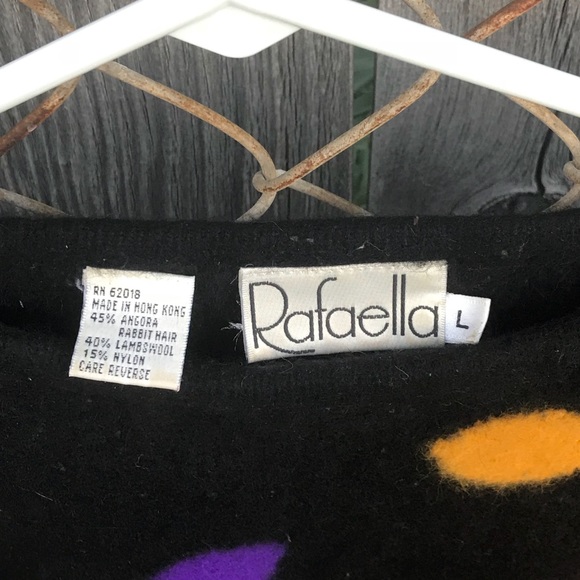 Vintage polka dot rabbit and lambs wool sweater - Picture 3 of 3